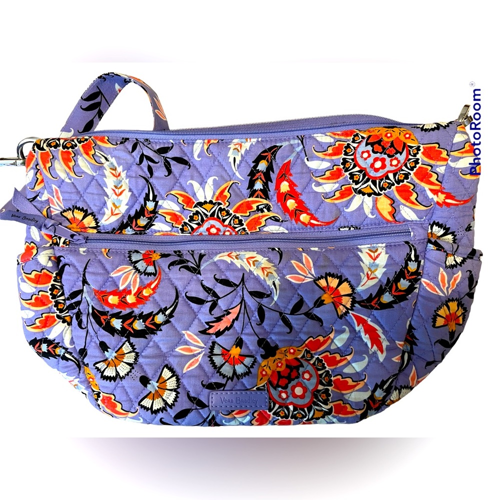 On the Go Iconic: Mural Garden purple multi color 16Wx 10H